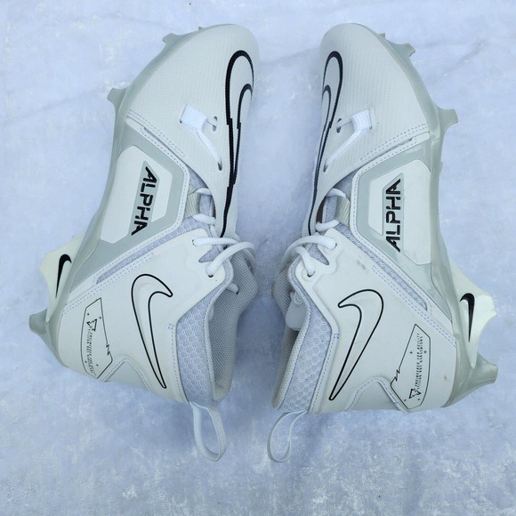 Nike Alpha Menace Pro 3 White Black Football Cleat's Men's size 11 - Picture 7 of 11